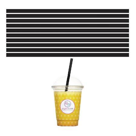 Plastik Pipet - Siyah - 8x240mm - Baskısız - 1.000 adet